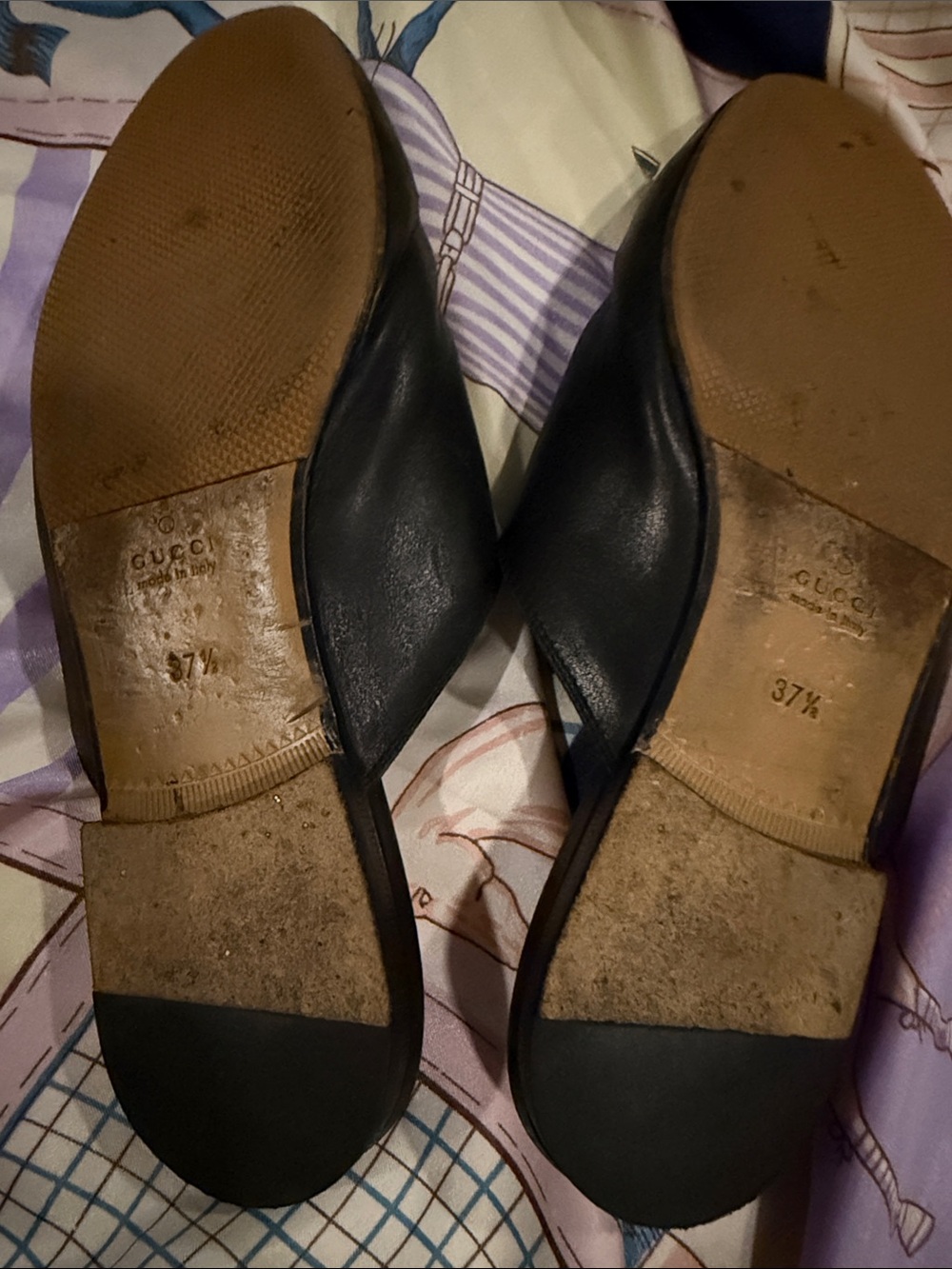 Gucci Black Leather Horsebit Backless Mules - Picture 3 of 4